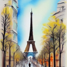 Walking in Paris Poster