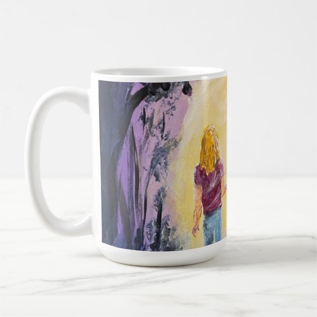 Walking in the Dark Purple  Coffee Mug (Left)