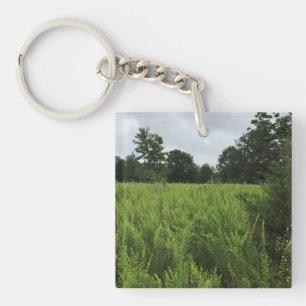 Walking in the Forest, Chester, South Carolina Can Keychain