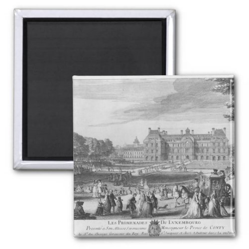 Walking in the Luxembourg gardens 1729 Magnet
