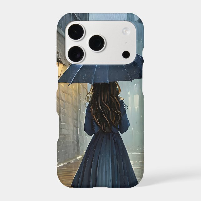 Walking in the rain iphone case (Back)