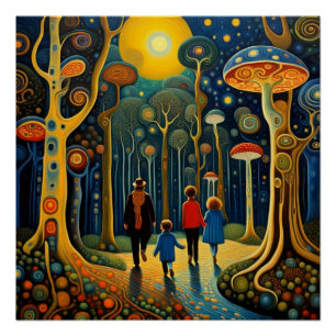 Walking in the woods 7 poster