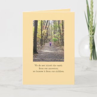 WALKING IN THE WOODS / NATURE/QUOTE/BLANK INSIDE