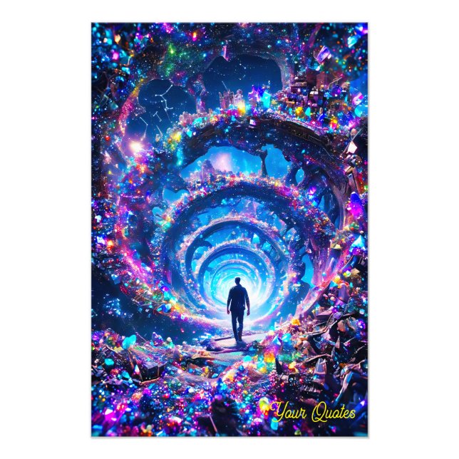 Walking Into Infinity Mystical Gem Tunnel Photo Print (Front)