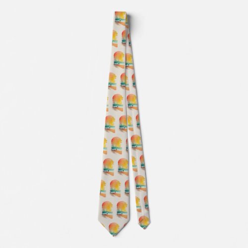 Walking into the Waves Abstract Beach Art Neck Tie