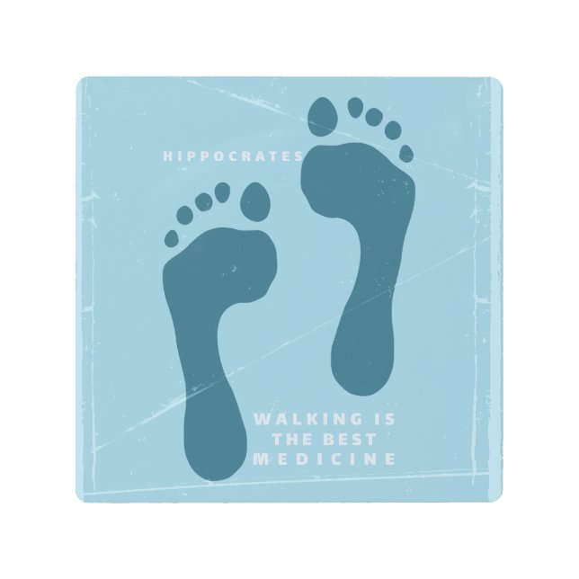 Walking is the best medicine Hippocrates quote Metal Print (Front)