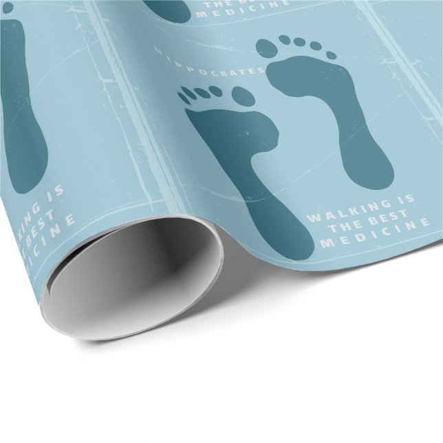 Walking is the best medicine Hippocrates quote Wrapping Paper (Roll Corner)