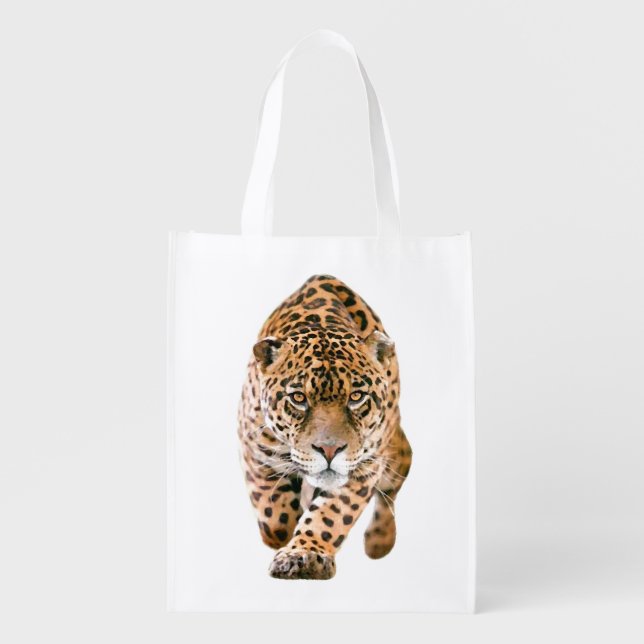 Walking Jaguar Eyes Grocery Bag (Front)