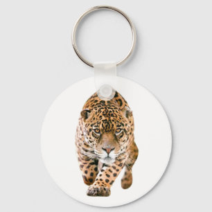 Walking Jaguar Eyes Keychain