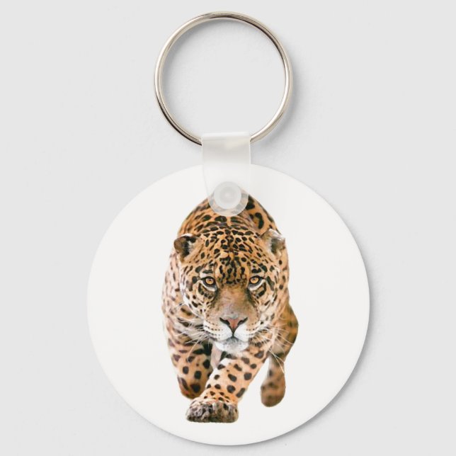 Walking Jaguar Eyes Keychain (Front)