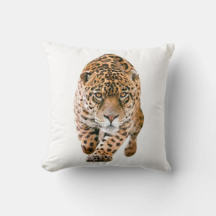 Walking Jaguar Eyes Throw Pillow