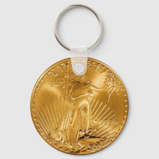 Walking Liberty 1 Dollar Gold COIN Keychain