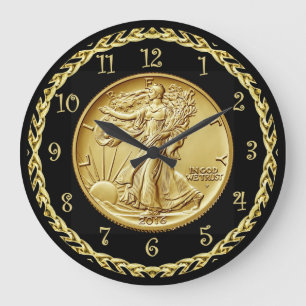 Walking Liberty Centennial Gold Coin Image ~ Large Clock