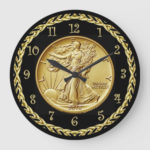 Walking Liberty Centennial Gold Coin Image   Large Clock