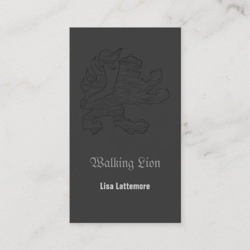 Customizable Walking Lion Card Business Card Templates