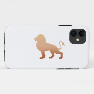 Walking lion silhouette - Choose background color iPhone 11 Case