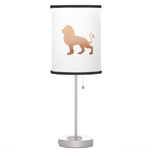 Walking lion silhouette - Choose background color Table Lamp