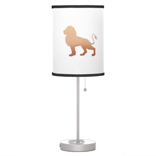 Walking lion silhouette _ Choose background color Table Lamp