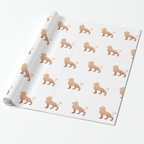 Walking lion silhouette _ Choose background color Wrapping Paper