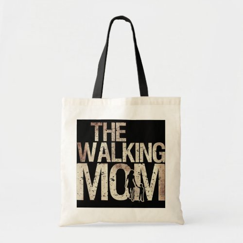 Walking Mom Zombie Woman And Kid Mothers Day Tote Bag