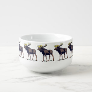 Walking Moose Cabin Soup Mug