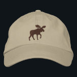 Walking Moose Silhouette Wildlife Wilderness Embroidered Baseball Hat<br><div class="desc">The perfect hat for outdoor enthusiasts, hikers, campers, and wilderness explorers. The embroidered moose silhouette can be customized and changed to a variety of color choices. Unisex size fits most adults. A great gift for moms, dads, teens, and anyone who likes to wear a hat. A cool cap for covering...</div>