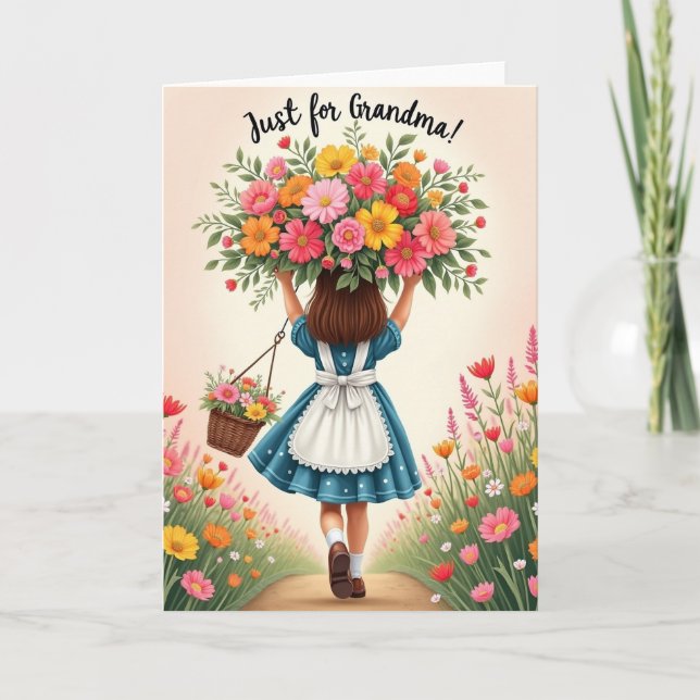 Walking Mothers Day Blooms Card (Front)