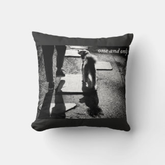 Walking my one and only dog throw pillow
