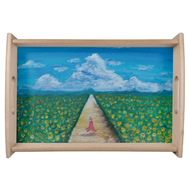 Walking on a dream- Original Art by Virginia Rose Serving Tray (Front)