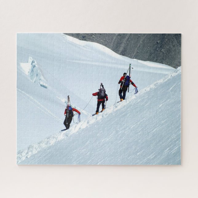 Walking on Mont Blanc Jigsaw Puzzle (Horizontal)