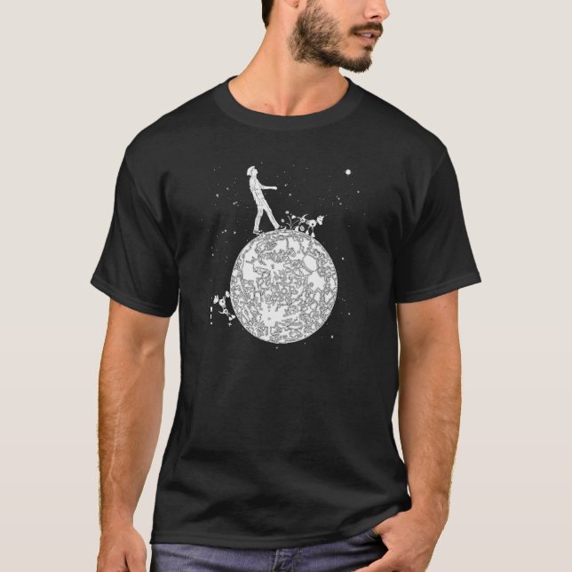 Walking on the Moon Men's Dark T'shirt T-Shirt (Front)