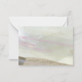 "Walking on the Sand": Original Abstract Note Card