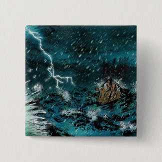 walking on water Jesus Button