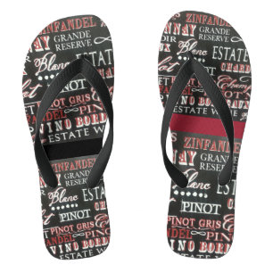 Walking on Wine Flip Flops