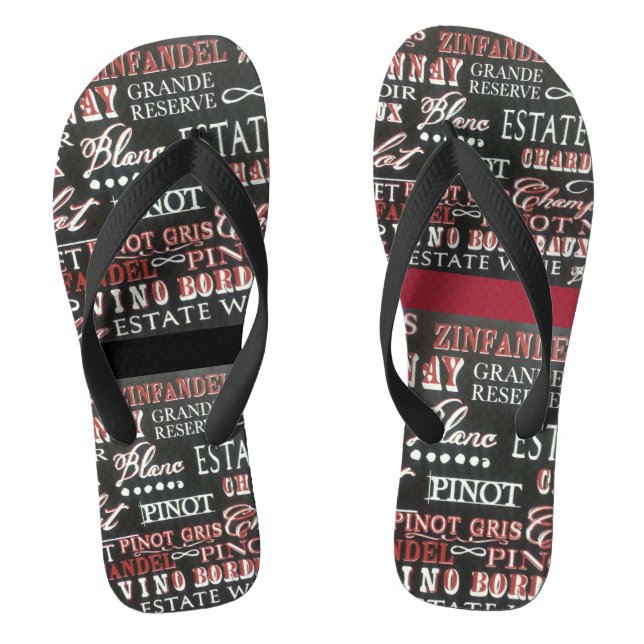 Walking on Wine Flip Flops (Footbed)