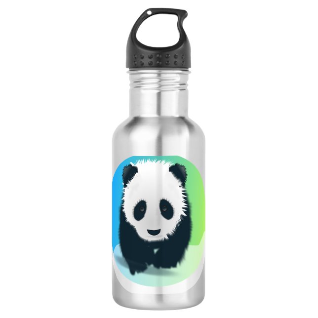 Walking Panda 2 Stainless Steel Water Bottle (Front)