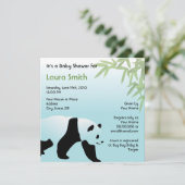 Walking Panda Baby Shower Invitation - Square (Standing Front)