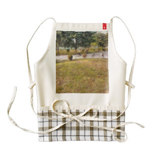 Walking path and greenery zazzle HEART apron