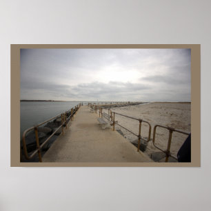 Walking Path by Ocean Poster