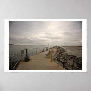 Walking Path by Ocean Poster