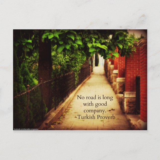 Walking Path & Friendship Proverb Postcard (Front)