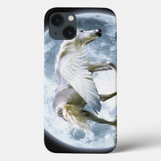 Walking Pegasus & Full Moon Fantasy Art Case-Mate iPhone Case (Back)