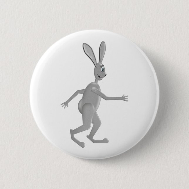 Walking Rabbit Button (Front)