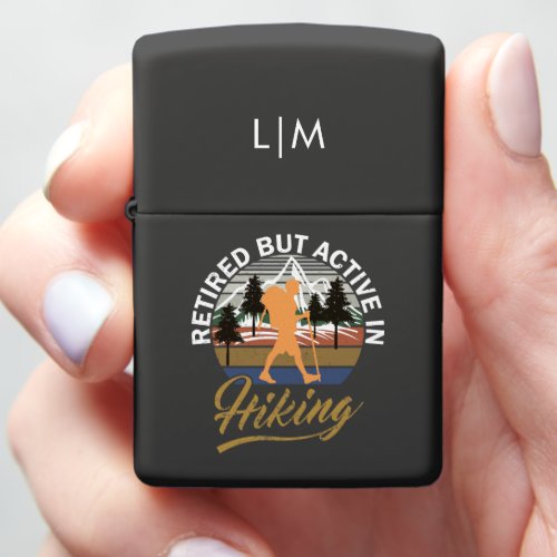 walking Retired camping hiking lover vintage Zippo Lighter