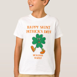 WALKING SHAMROCK HAPPY ST. PATRICK'S DAY DESIGN  T-Shirt