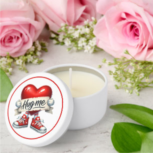 Walking Sneakers Heart HUG ME Mini Candle Favors