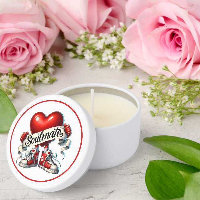Walking Sneakers Heart SOULMATE Mini Candle Favors (Insitu (Wedding))