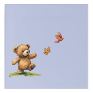 WALKING TEDDY ACRYLIC PRINT