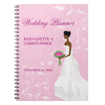 Walking The Aisle Pink Wedding Planner Notebook by starstreamdesign at Zazzle