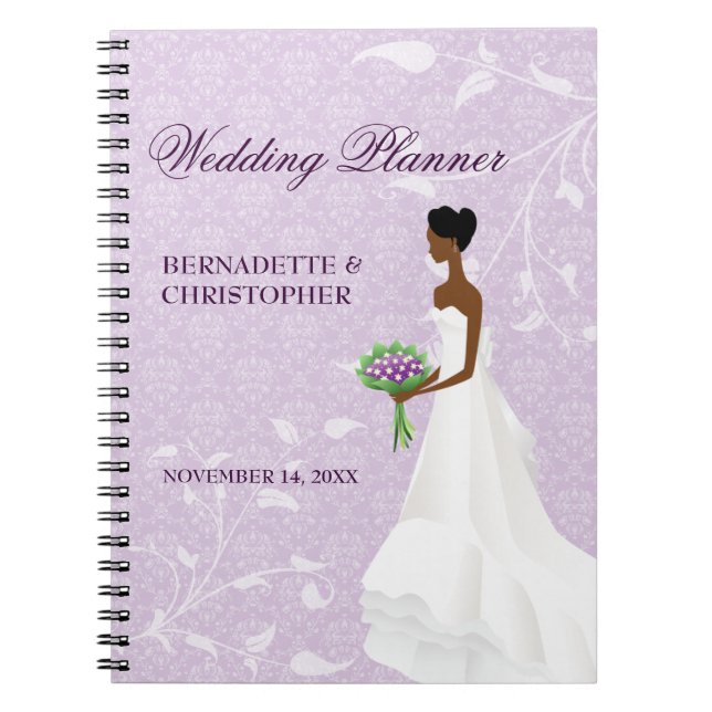 Walking the Aisle Purple Wedding Planner Notebook (Front)